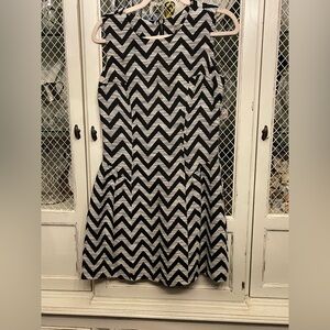 Forever 21 Black and White Zigzag Mini Dress